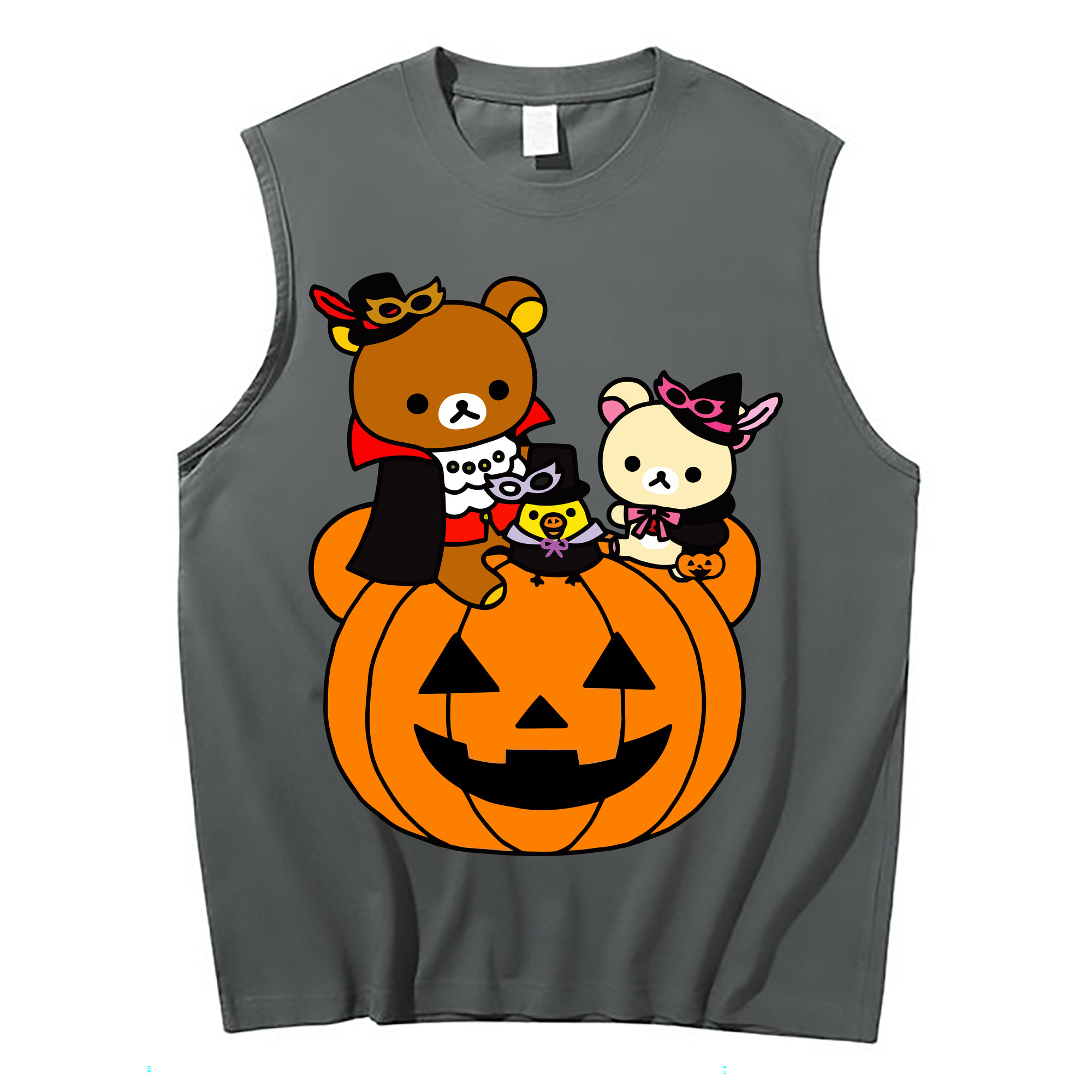 （画像用） リラックマ リラックマ キイロイトリ Rilakkuma Korilakkuma Kiiroitori コットン100％タンクトップ（フロントプリント）